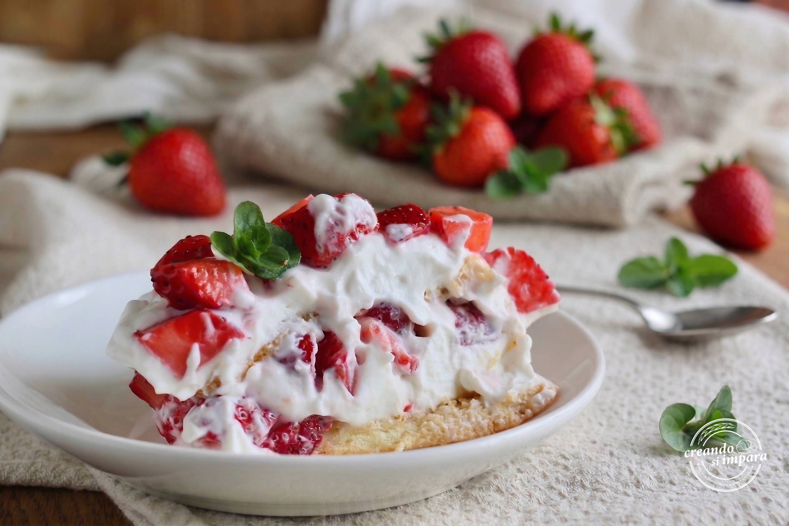 tiramisù alle fragole e ricotta