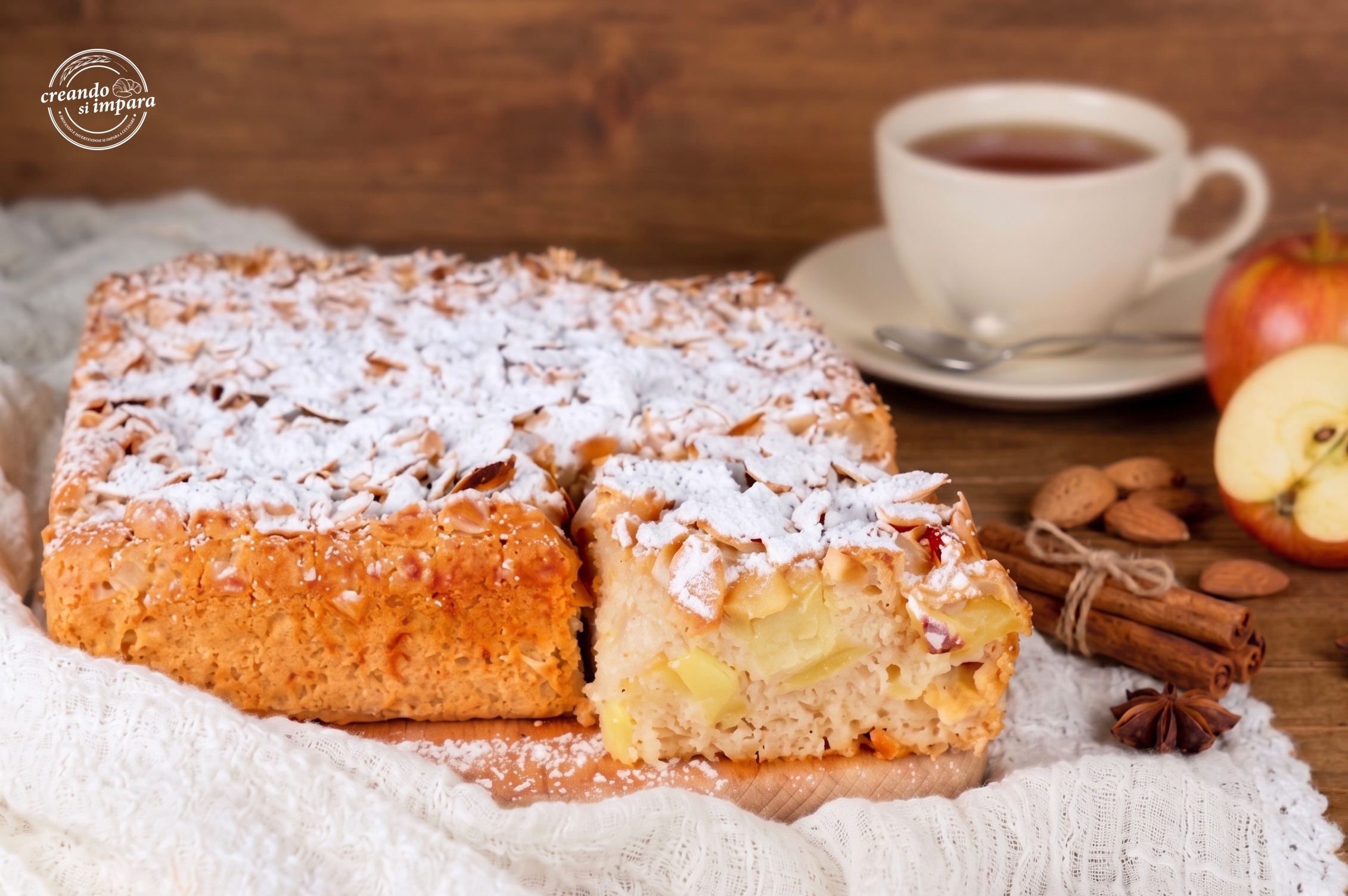 torta di mele all'acqua
