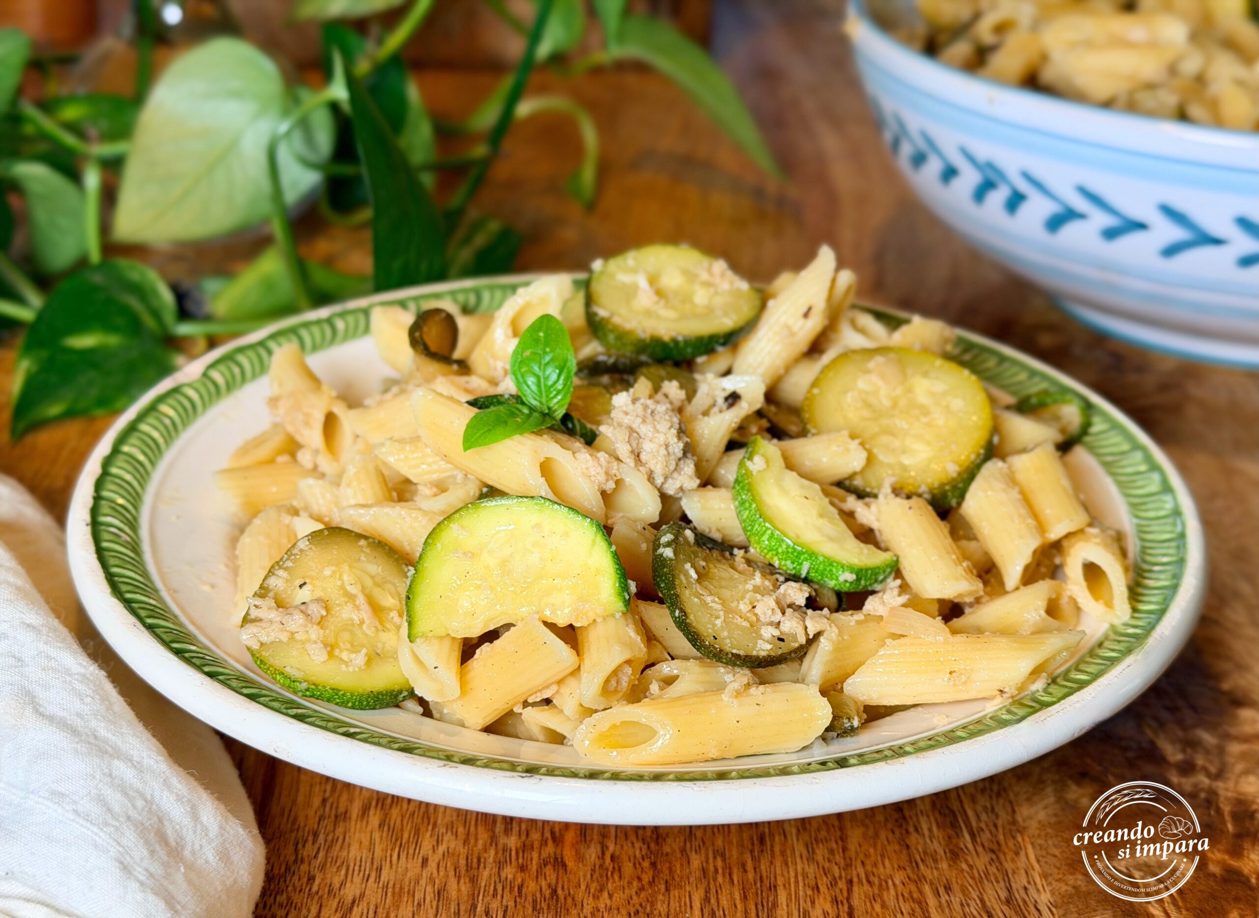 penne fredde zucchine e tonno veg