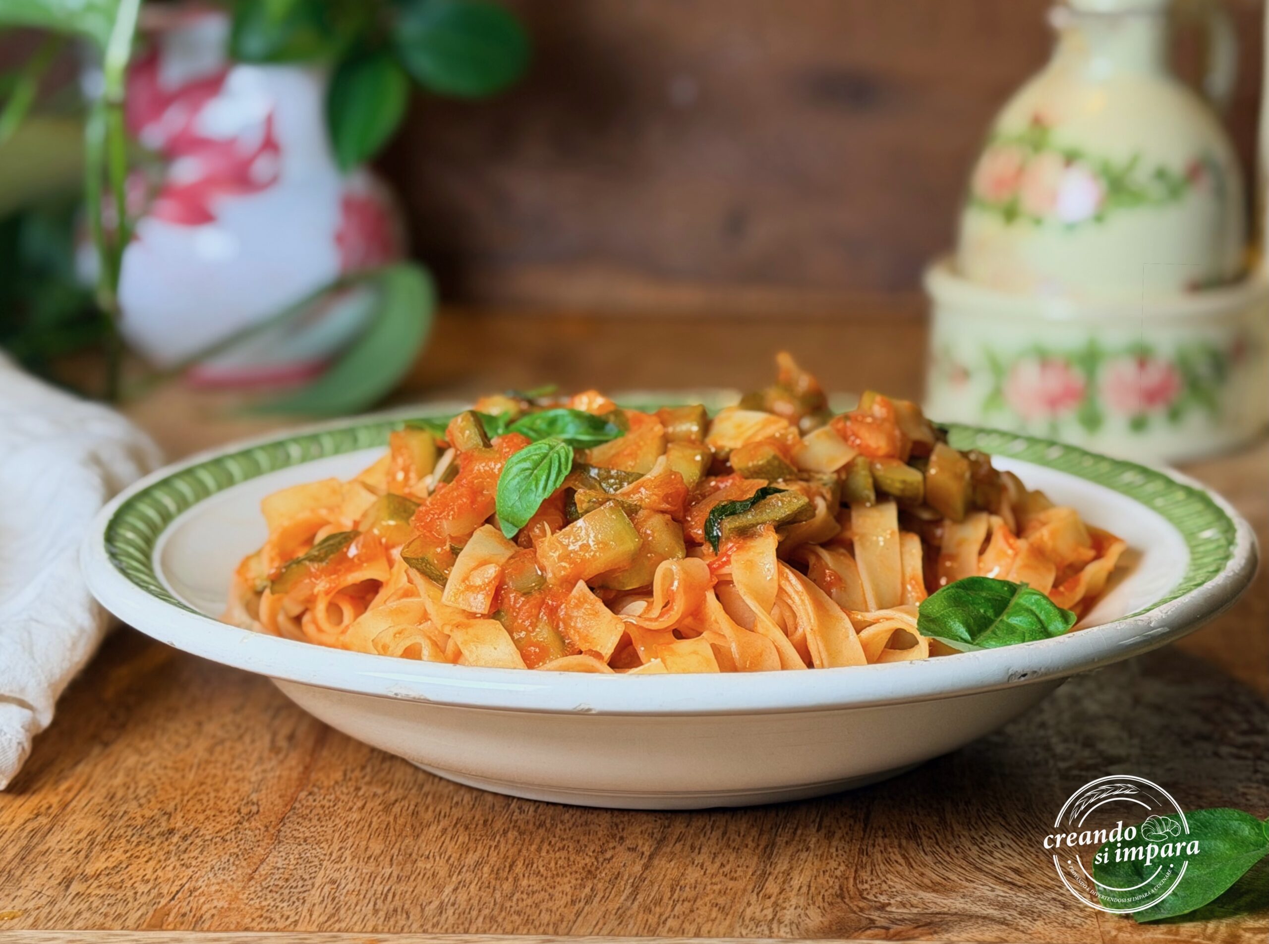 Tagliatelle Con Ragù Di Zucchine