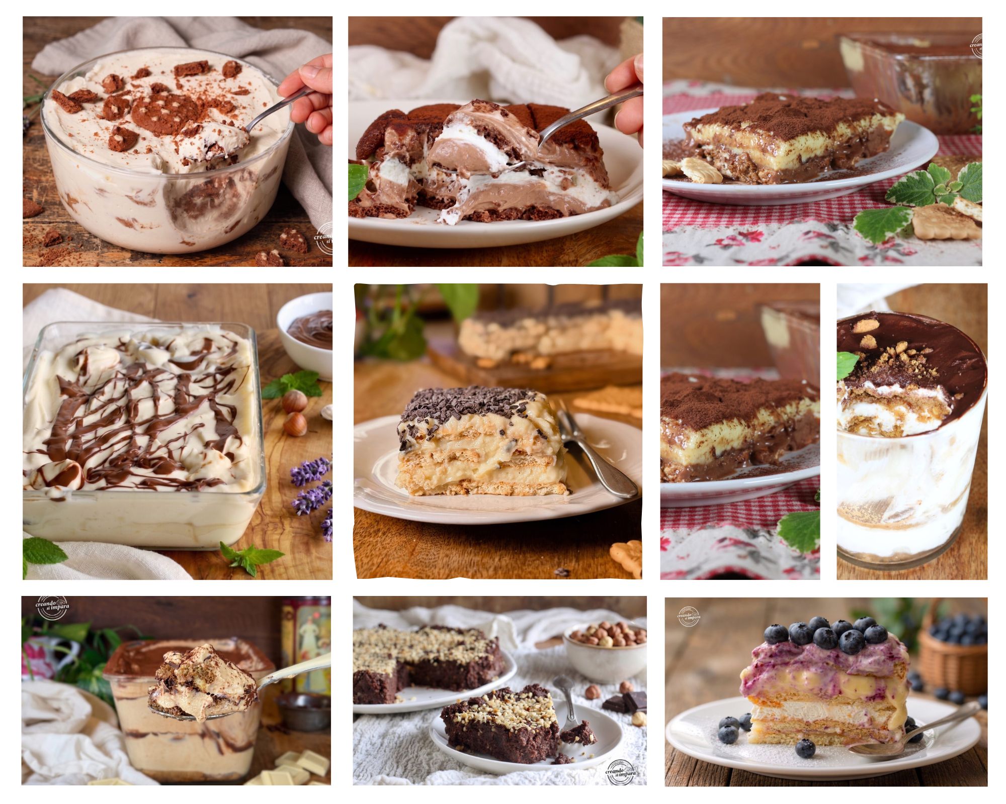 Torte fredde con biscotti