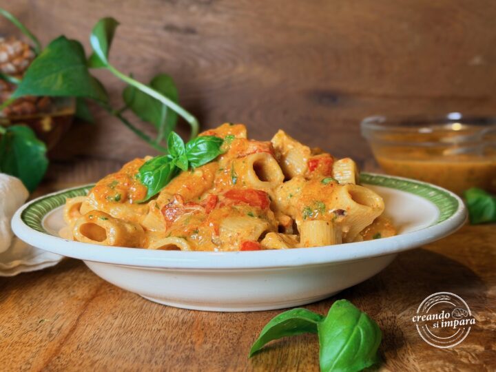 Pasta con crema di peperoni