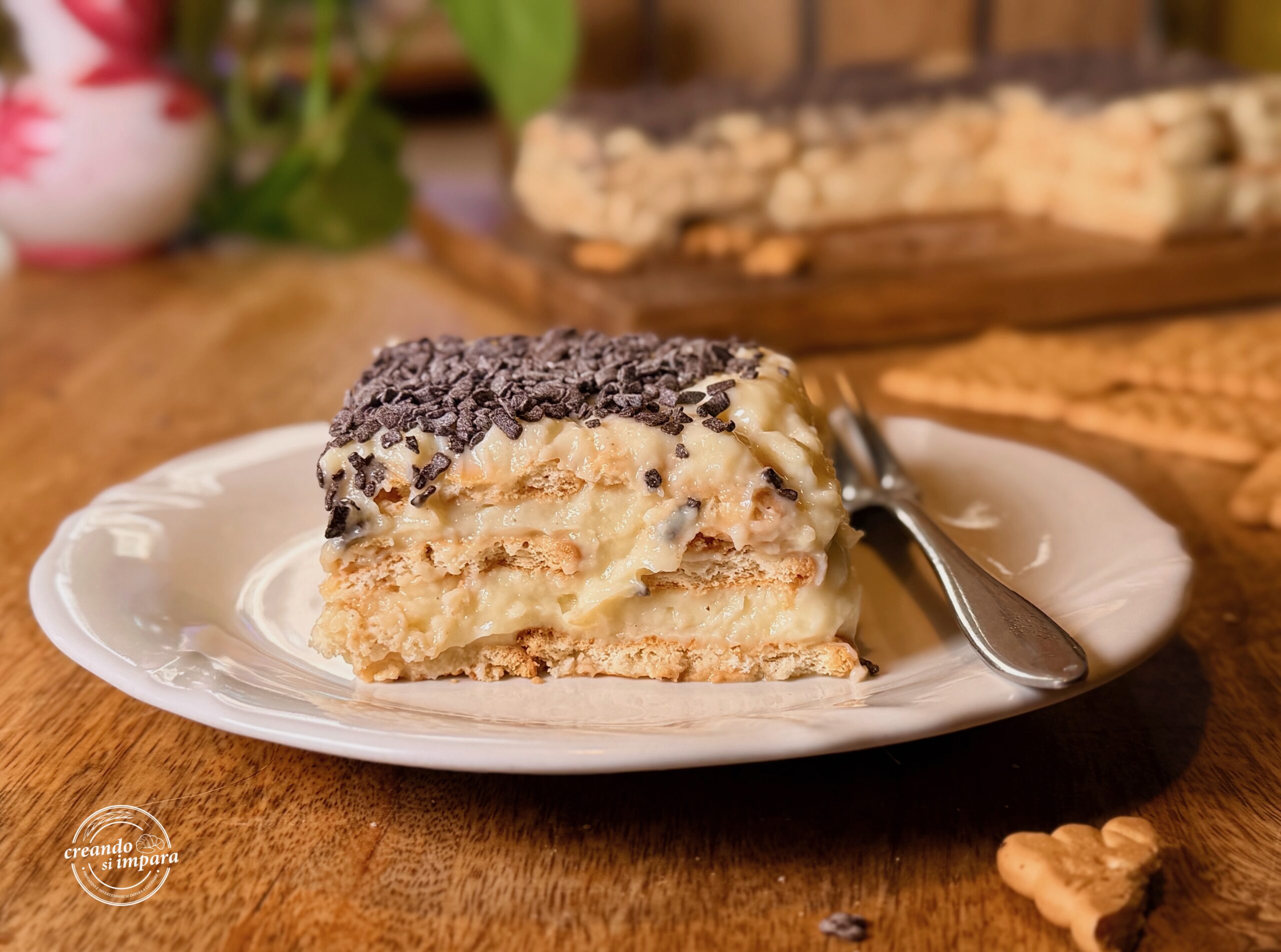 Torta biscotto alla crema
