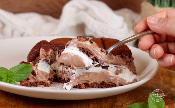 Torta fredda con pavesini al cioccolato