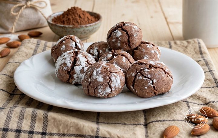 Biscotti al cacao senza farina né burro
