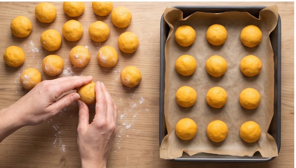 preparazione panini di zucca dolci