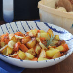 Zucca con patate e cipolle in friggitrice ad aria1