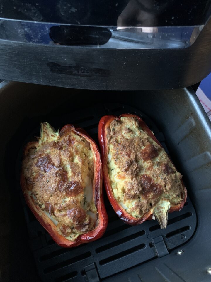 peperoni ripieni senza carne in friggitrice ad aria4