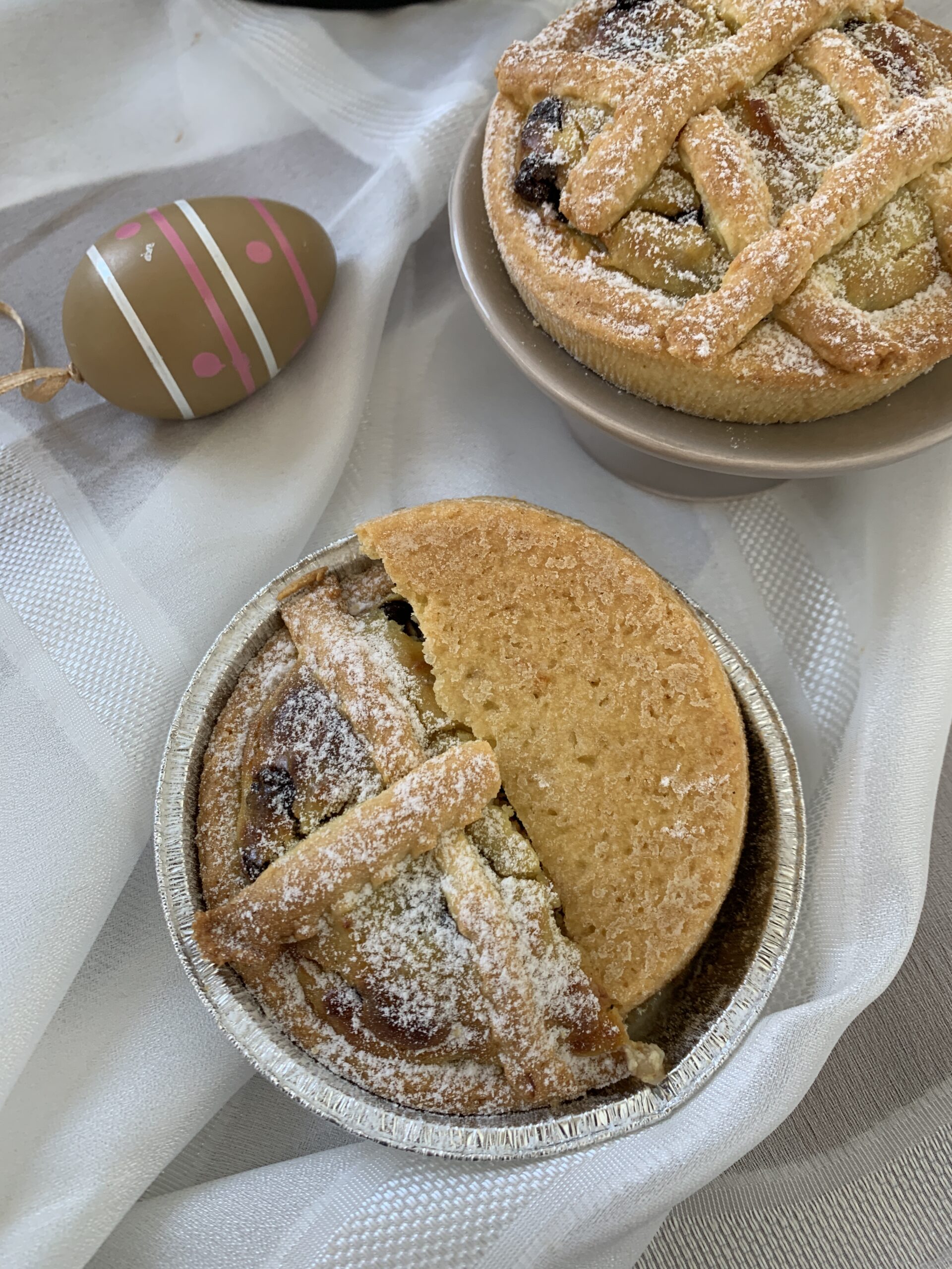 Mini pastiere in friggitrice ad aria con frolla all'olio e  cioccolato