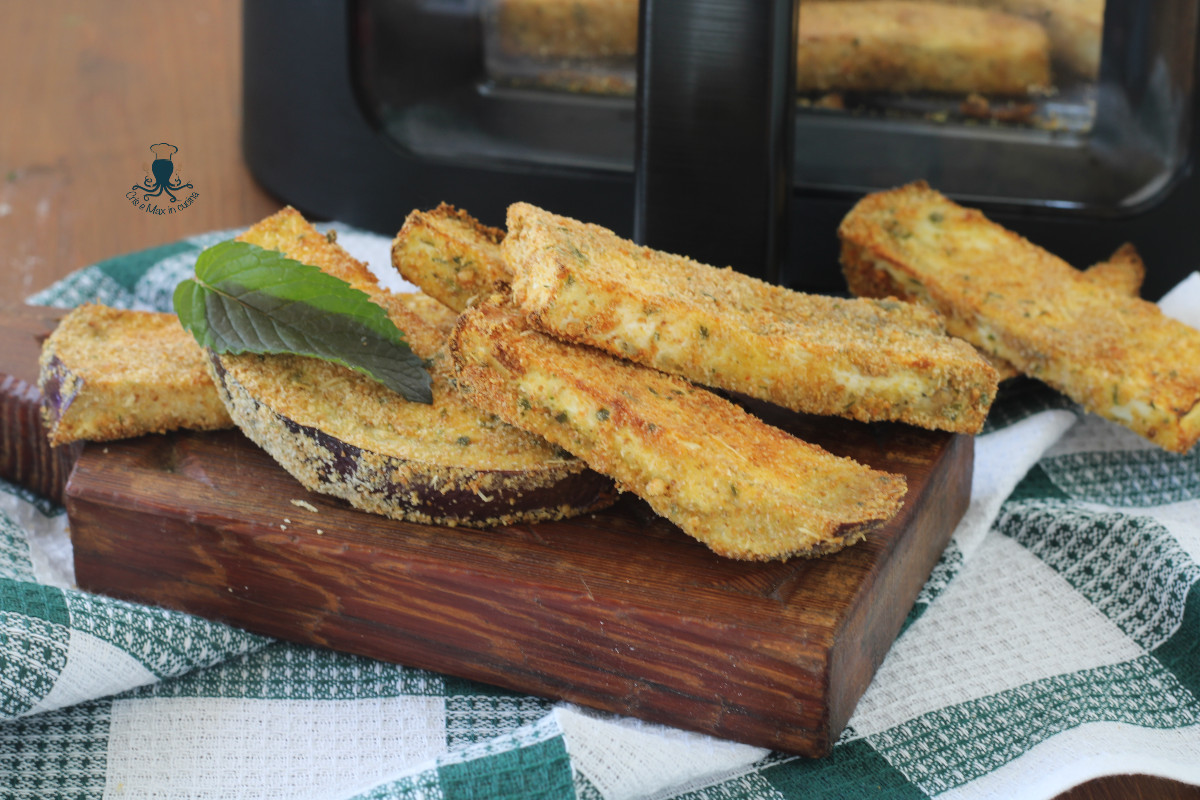 melanzane impanate in friggitrice ad aria