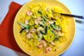 FARFALLE CON ZUCCHINE, GAMBERI E ZAFFERANO