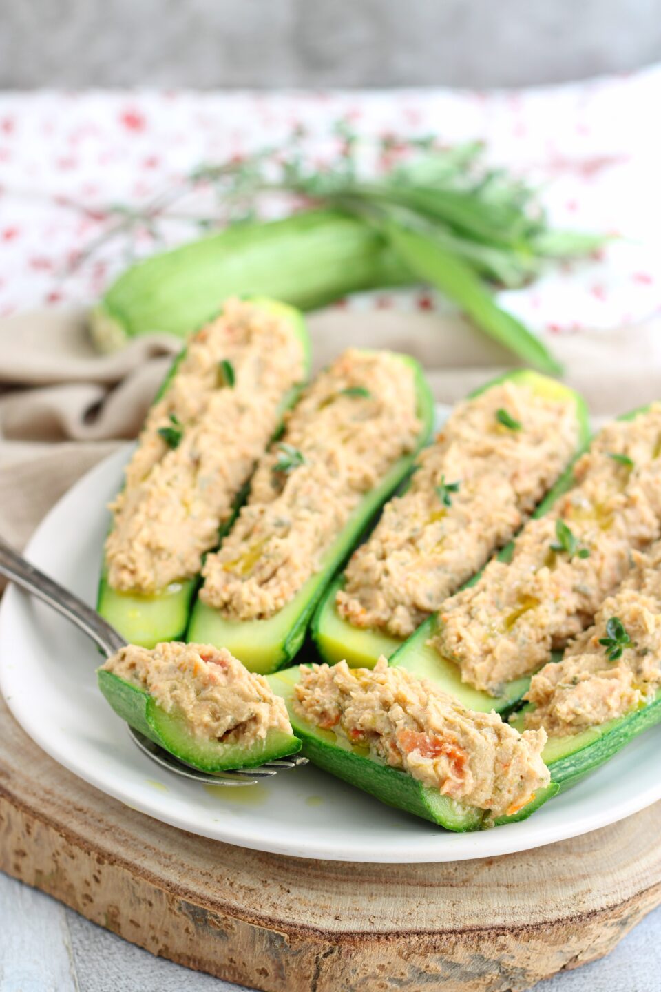 Zucchine ripiene senza forno