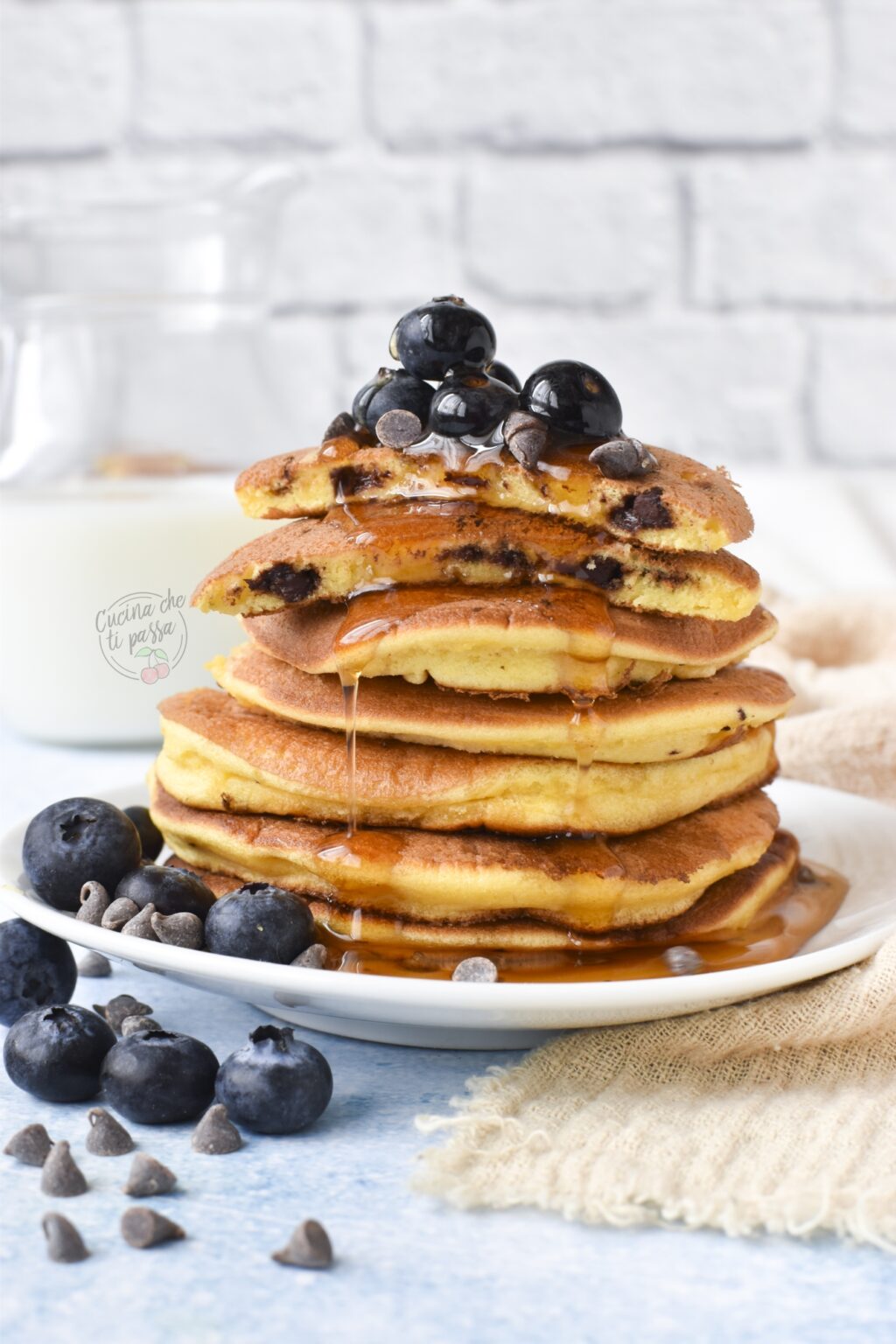 Pancakes Con Gocce Di Cioccolato - Cucina Che Ti Passa