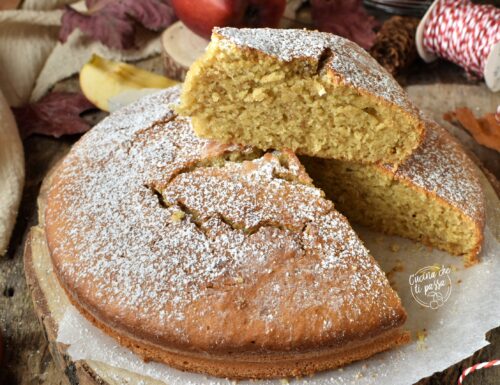 Torta di mele frullate e yogurt