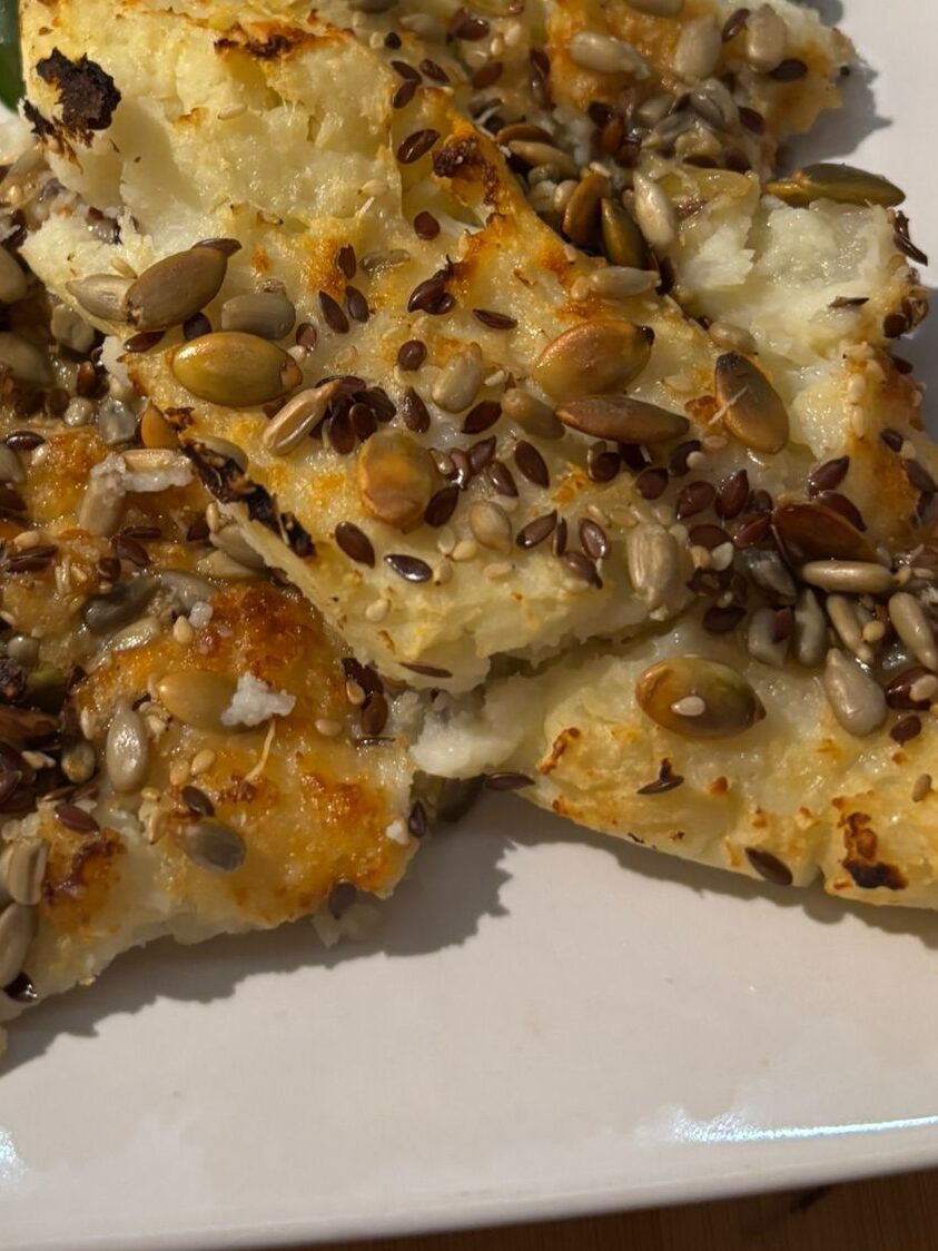 schiacciata di cavolfiore croccante