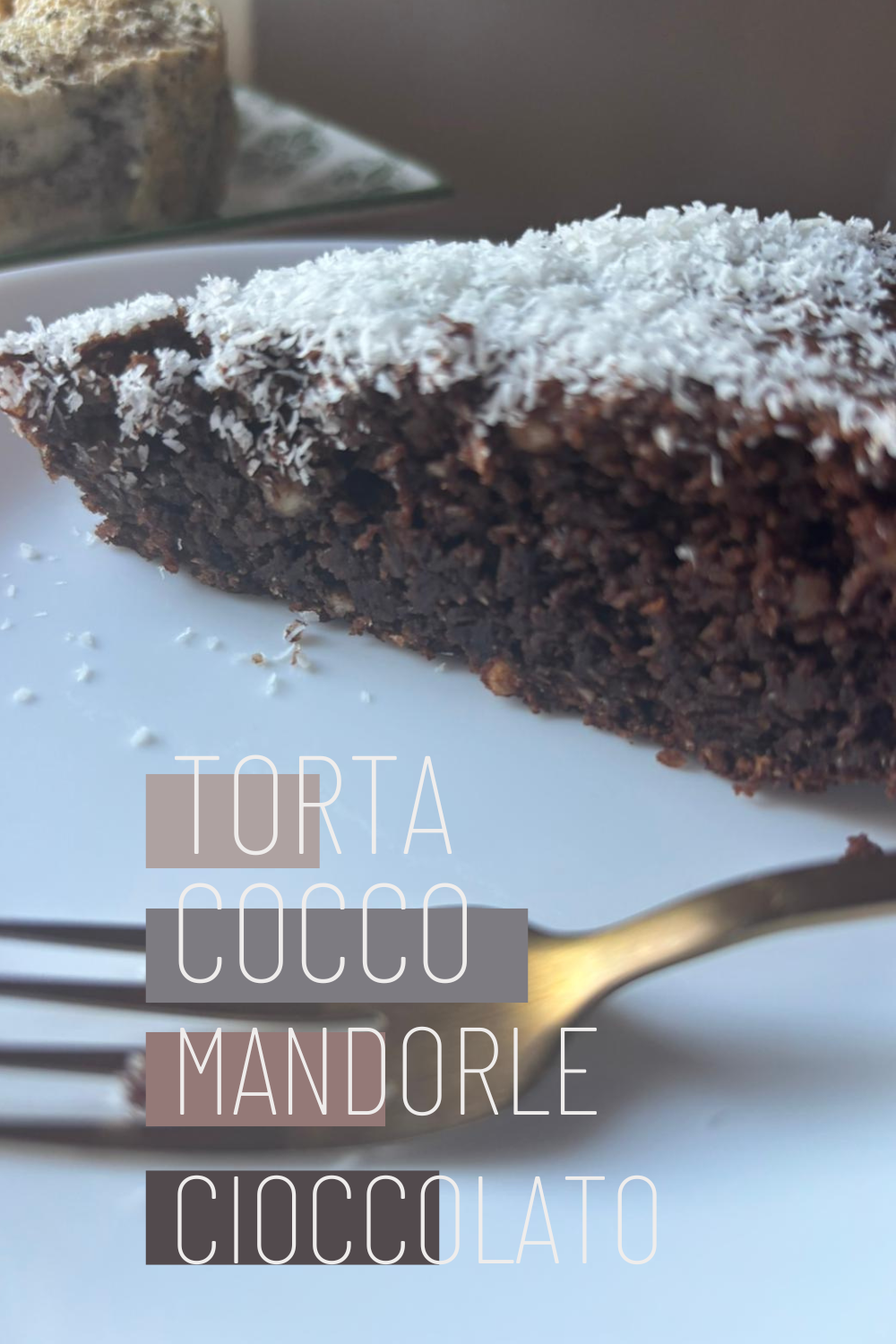 Torta cocco mandorle cioccolato senza glutine