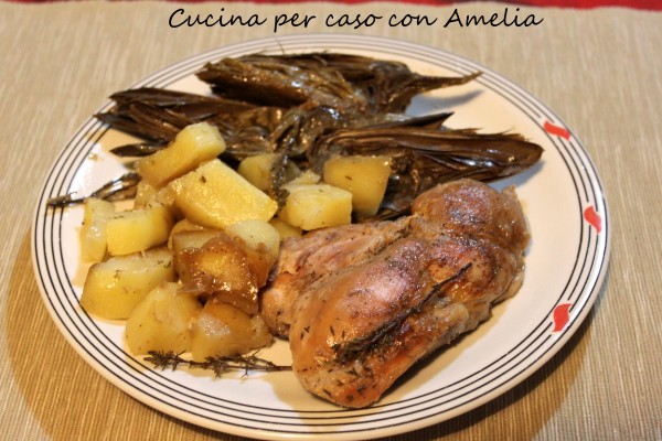 Pollo con carciofi e patate, ricetta | Cucina per caso con Amelia