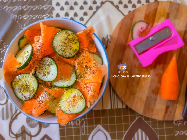 insalata estiva con cetrioli e carote