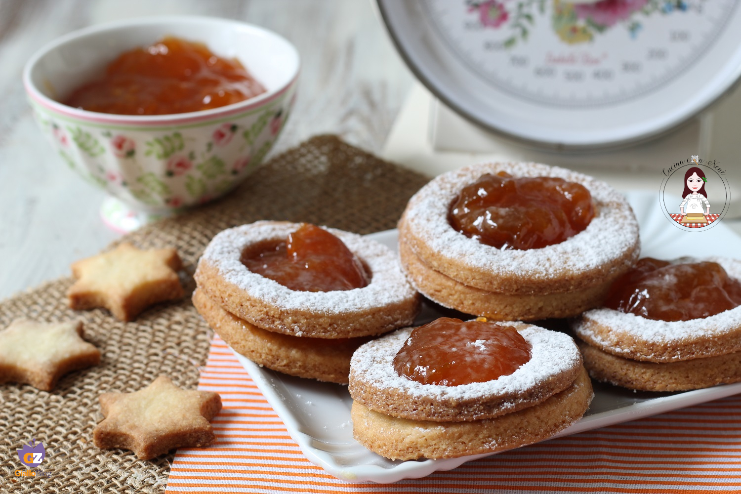 Occhi di bue alla marmellata