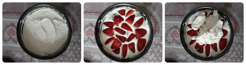 cheesecake mascarpone panna e fragole procedimento