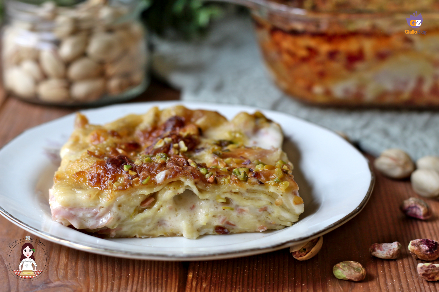 LASAGNE di PISTACCHI con mortadella e burrata Cucina con Nenè