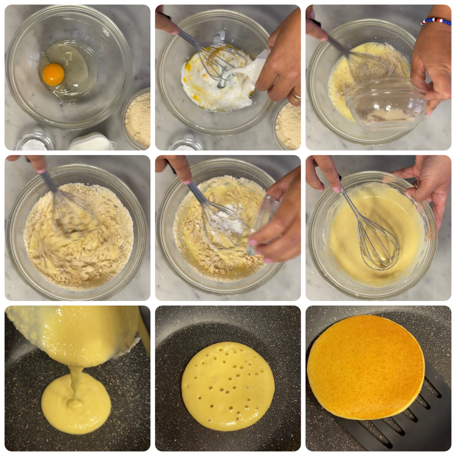 pancakes con farina di mandorle