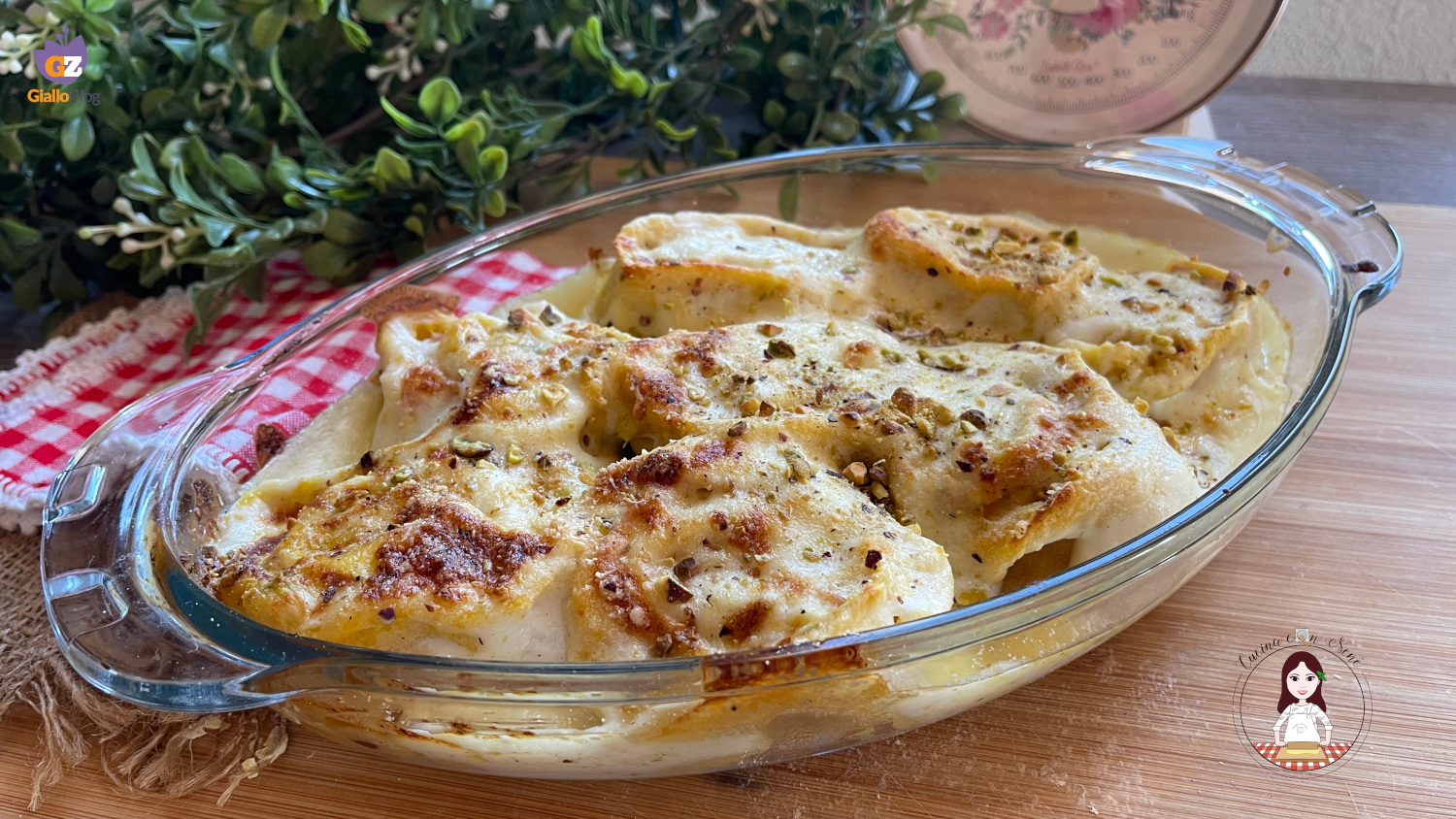 Girelle di lasagne zucca e mortadella