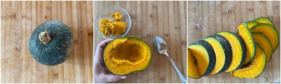 Zucca gratinata in friggitrice ad aria