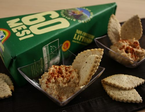 Crema di parmigiano reggiano con crackers homemade