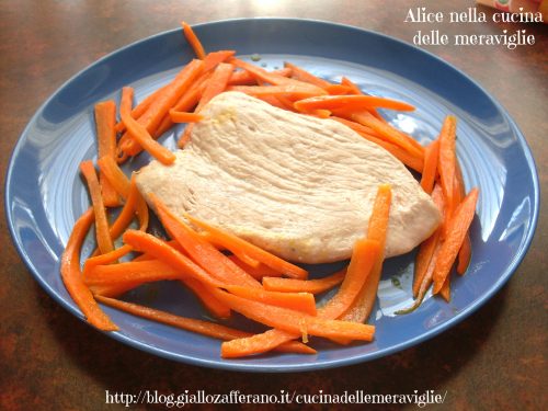Tacchino e carote al burro, ricetta secondo piatto di carne
