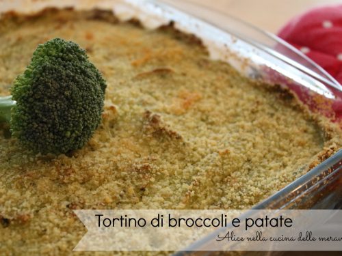 Tortino di broccoli e patate, ricetta secondo piatto vegetariano