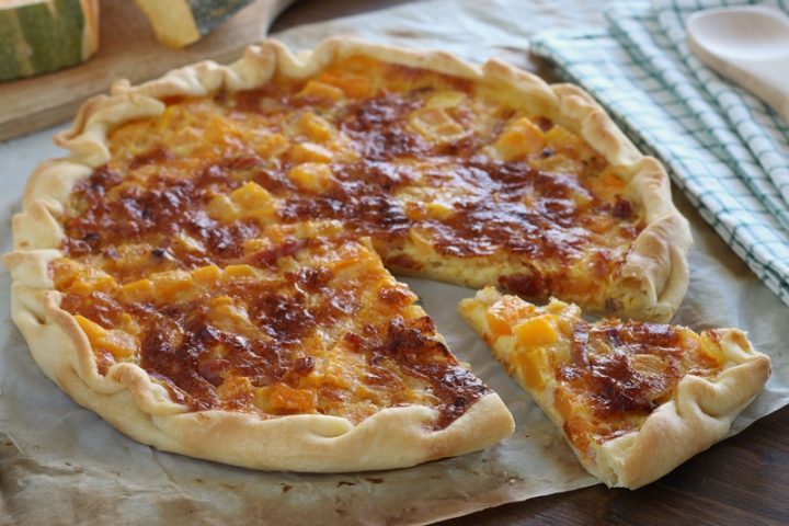 Torta veloce con zucca e speck