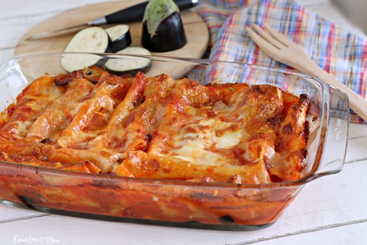 Cannelloni al sugo di salsiccia e melanzane