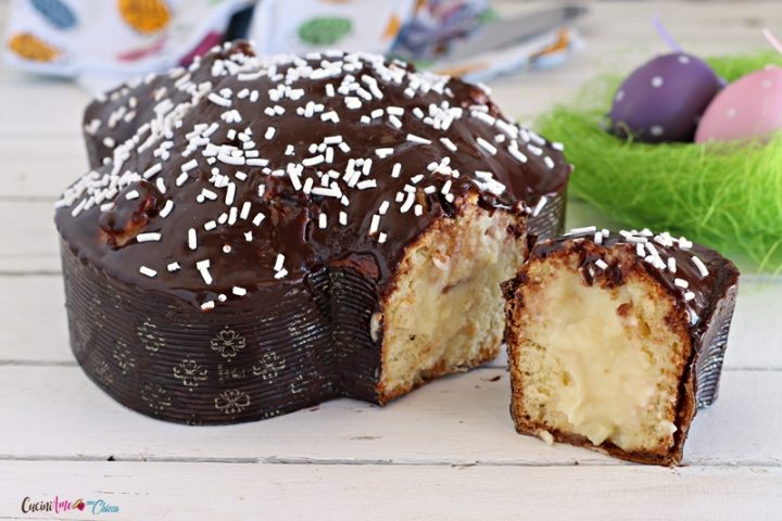 Colomba di Pasqua crema e cioccolato