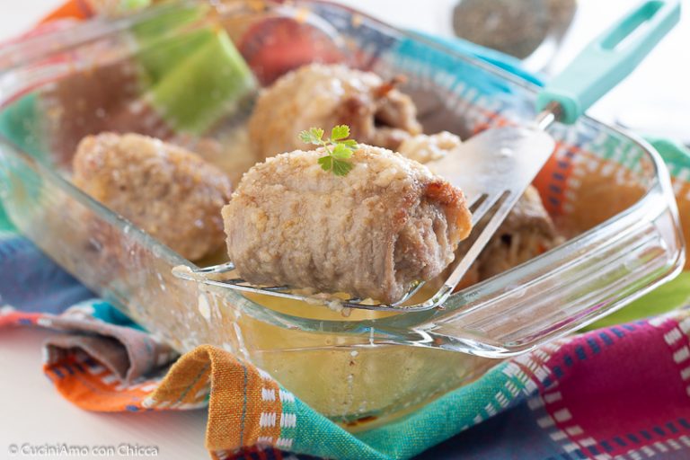 INVOLTINI DI VITELLO AL FORNO con prosciutto e scamorza CuciniAmo con