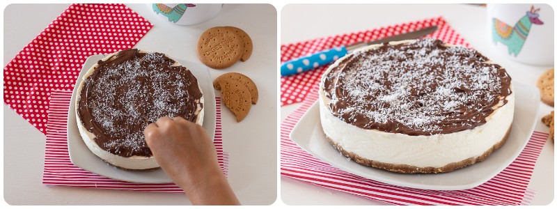 CHEESECAKE AL COCCO E NUTELLA