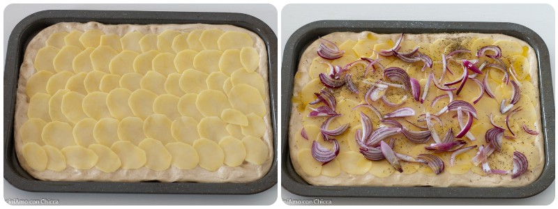 FOCACCIA CON PATATE E CIPOLLA