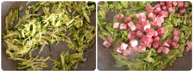 zucchine e speck saltato in padella