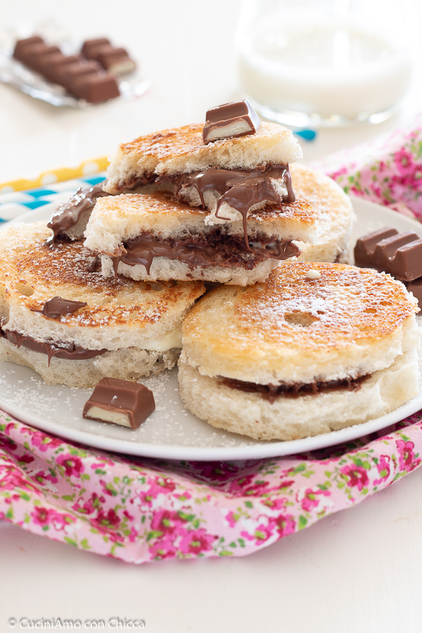 TOAST ALLA NUTELLA E KINDER senza uova