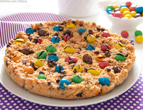 Torta cookie con M&M’s