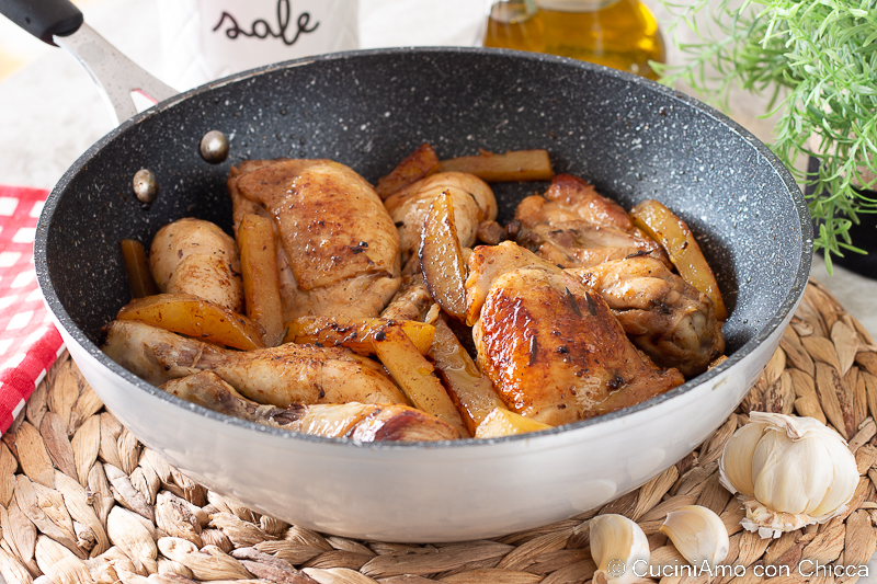 Pollo in padella alla birra