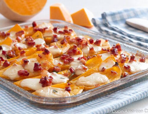 Zucca formaggio e pancetta