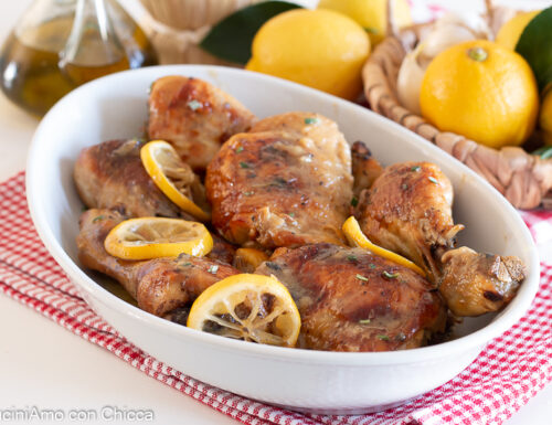 Pollo al forno al limone