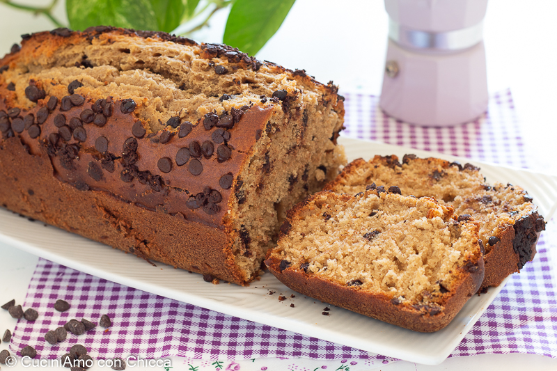 Plumcake ricotta caffè e cioccolato