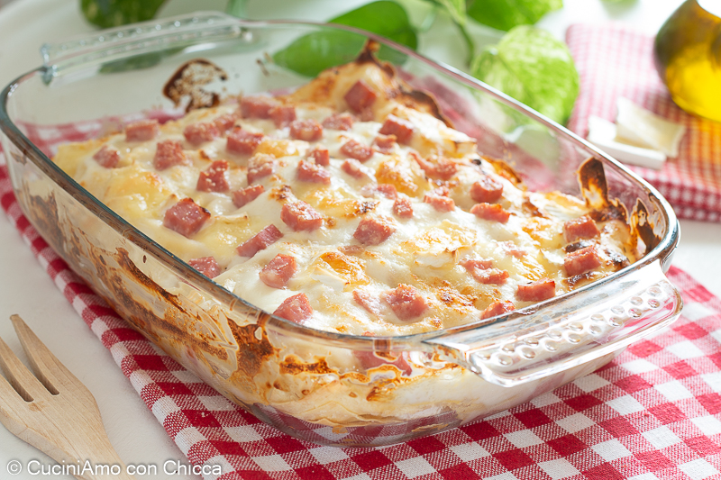 Lasagne con prosciutto cotto e brie