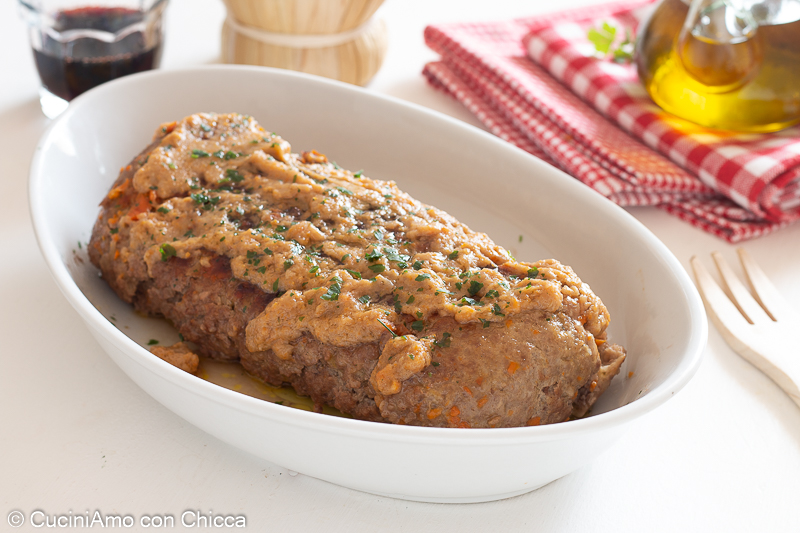 Polpettone ripieno in pentola