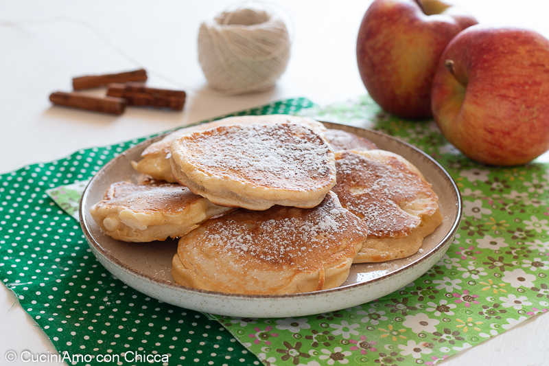 Pancake alle mele senza burro