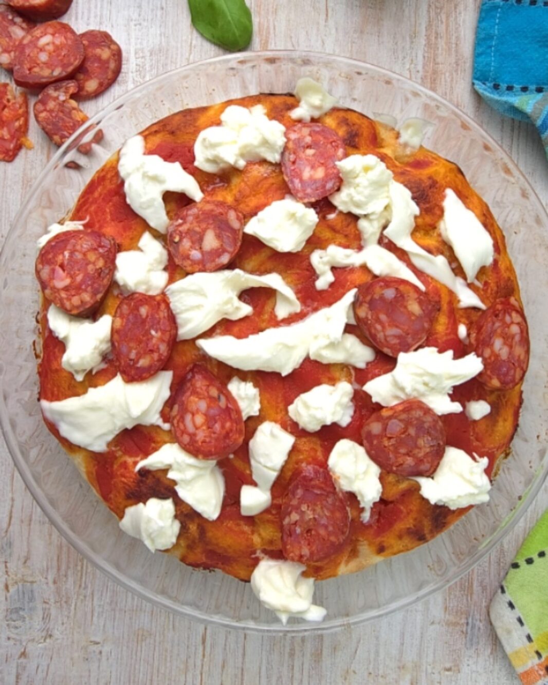 Focaccia con salamino