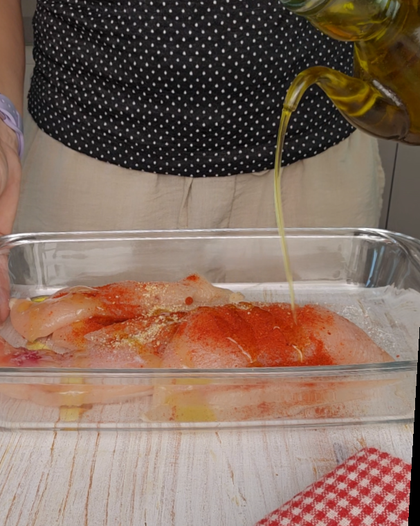 Petto di pollo condito