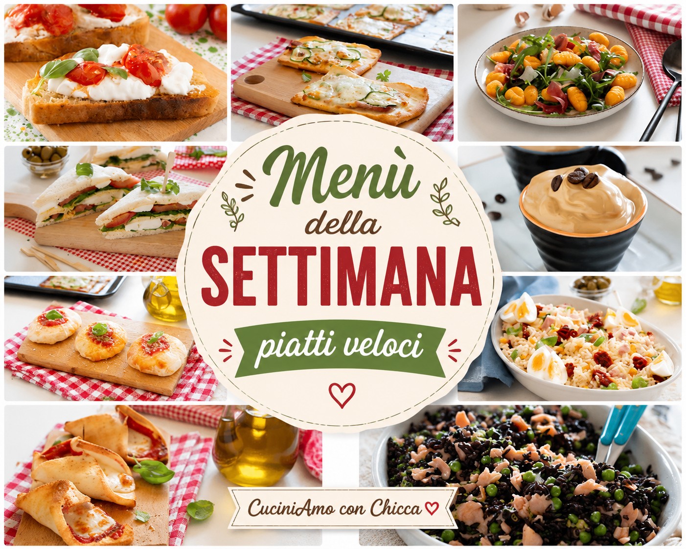 Menù della settimana piatti veloci